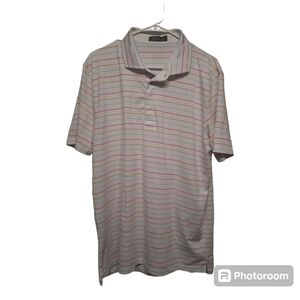 G/Fore Golf Men's Striped Button Polo White Size XL